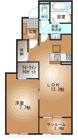 東武宇都宮駅 バス16分  中丸公園前下車：停歩4分 1階の物件間取画像